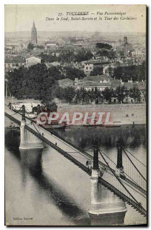 Postcard Old Toulouse Panoramic Basically Saint Sernin and the Tower of the C...