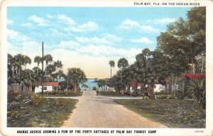 Palm Bay Florida Palm Bay Tourist Camp Orange Avenue Vintage Postcard AA11547