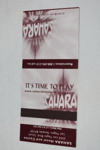 Sahara Las Vegas Nevada Casino 30 Strike Matchbook Cover