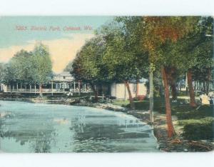 Divided-Back ELECTRIC PARK Oshkosh Wisconsin WI c9232