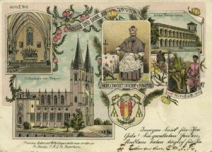 india, NAGPUR, Cathedral, Bishop Mgr. Crochet, Hindus (1902) Court Card