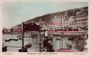 Rothesay East from Harbor, Rothesay, Isle of Bute, Scotland, 1909 postcard, used