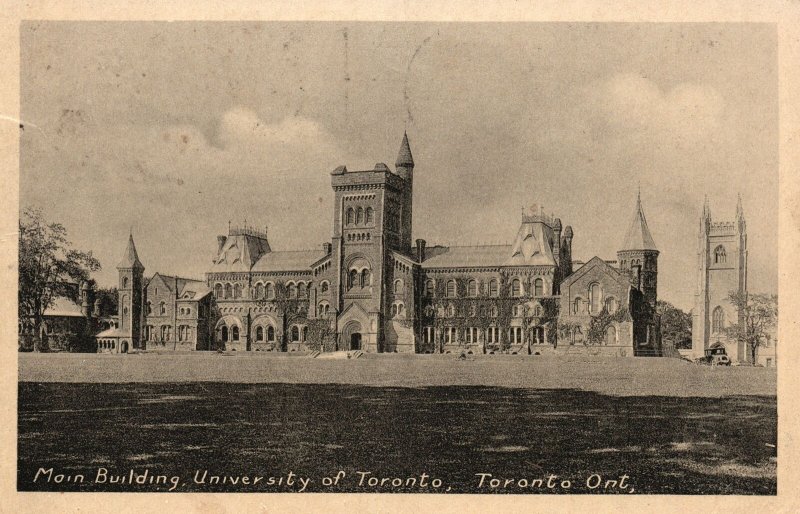 Vintage Postcard 1937 Main Building University of Toronto Ontario Canada CAN