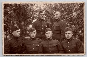RPPC Latvian Soldiers Young Named Uniform Company or Regiment 12 Postcard J21