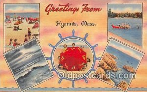 Greeting From Hyannis Massachusetts, USA Unused 