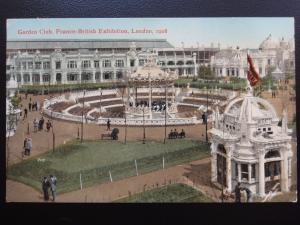 London FRANCO BRITISH EXHIBITION The Garden Club & Bandstand 1908 by Valentine