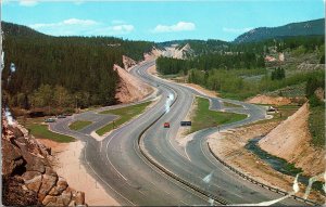 VINTAGE POSTCARD TOP OF THE CONTINENTAL DIVIDE BETWEEN BUTTE AND WHITEHALL MT