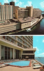 Vintage Postcard Dupont Plaza Hotel Dining Apartments And Marina Miami Florida