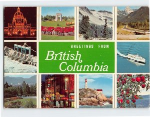 Postcard Greetings from British Columbia Canada