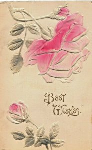 AIRBRUSHED BEST WISHES GREETINGS POSTCARD