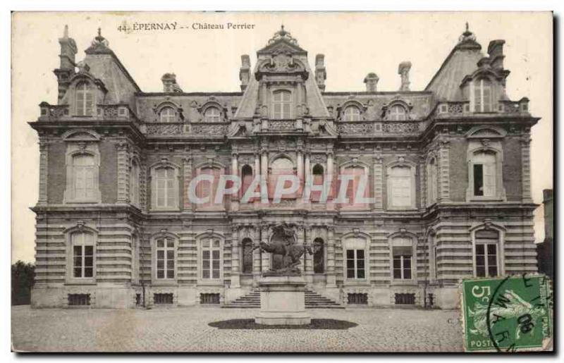 Old Postcard Epernay Chateau Perrier