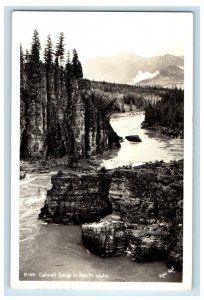 1951 Cabinet Gorge In North Idaho ID RPPC Photo Ross Hall Vintage Postcard