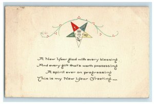 c. 1910 Order Of The Eastern Star New Years Postcard Postcard P42