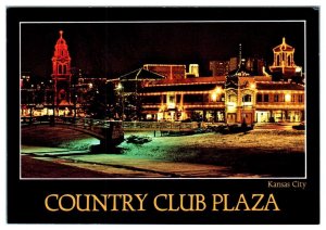 KANSAS CITY, Missouri MO ~ Christmas Lights COUNTRY CLUB PLAZA   4x6 Postcard