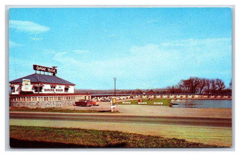 Cygne Blanc Motel Bar Quebec City QC Canada UNP Chrome Postcard S15