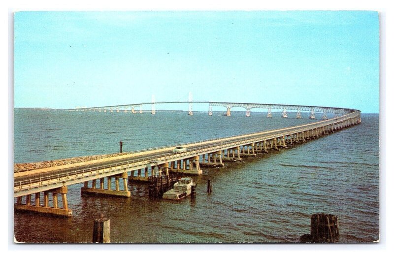 Chesapeake Bay Bridge Near Annapolis Maryland Postcard