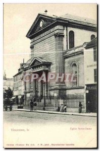 Postcard Old Vincennes Notre Dame Church