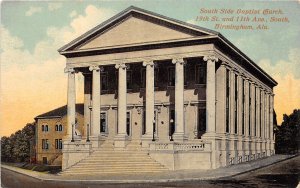 J39/ Birmingham Alabama Postcard c1910 South Side Baptist Church 134