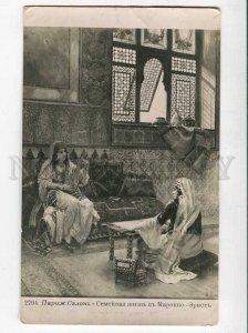 3069233 Morocco MUSICIAN Slaves in HAREM by ERNST old SALON PC