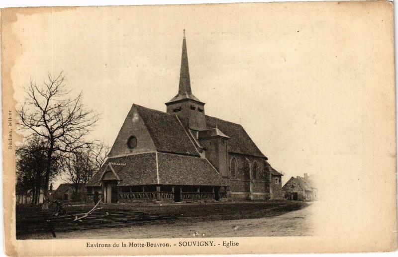 CPA Env. de la MOTTE-BEUVRON - Souvigny - Église (208088)