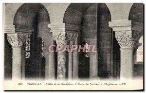 Postcard Old Vezelay Madeleine Church Narthex Tribune