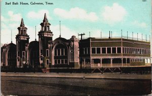 Surf Bath House Galveston Texas Vintage Postcard C086