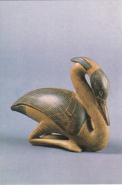 Perfume Bottle In Shape Of Heron Earthenware Greek 580-550 B C