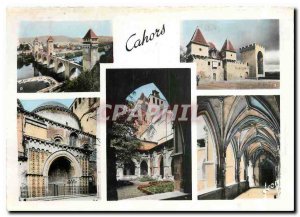 Postcard Modern Cahors The Cathedral Cloister view the Valentre bridge the Ba...