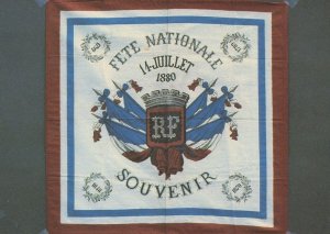 1880 French Revolution National Victorian Fete Flag Sign Postcard