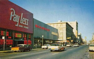 Downtown K Street Scene SACRAMENTO Payless Drug Store c1950s Vintage Postcard