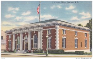 LAURENS, South Carolina; U.S Post Office, 30-40s