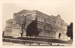 Newberry Michigan~Newberry High School~Luce County~Vintage RPPC-Postcard