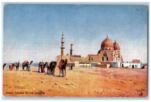 c1910 Cairo Tombs of the Khalifs Picturesque Egypt Oilette Tuck Art Postcard 