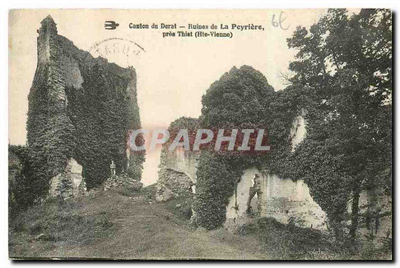 Old Postcard Vanton Dorat Ruins Peyriere near Thiat Haute Vienne