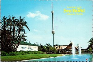 Greetings from Sea World Orlando Florida Postcard 1992