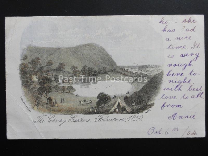 Kent FOLKESTONE The Cherry Gardens 1850 c1904 Postcard by English Series 0211