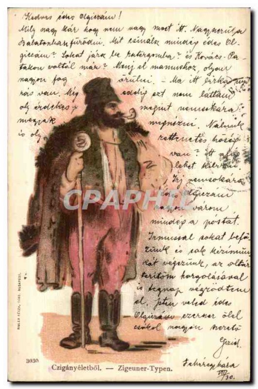 Fantasy - Men - Hunter in thick fur cape with pipe (Hungarian chart Hungary H...