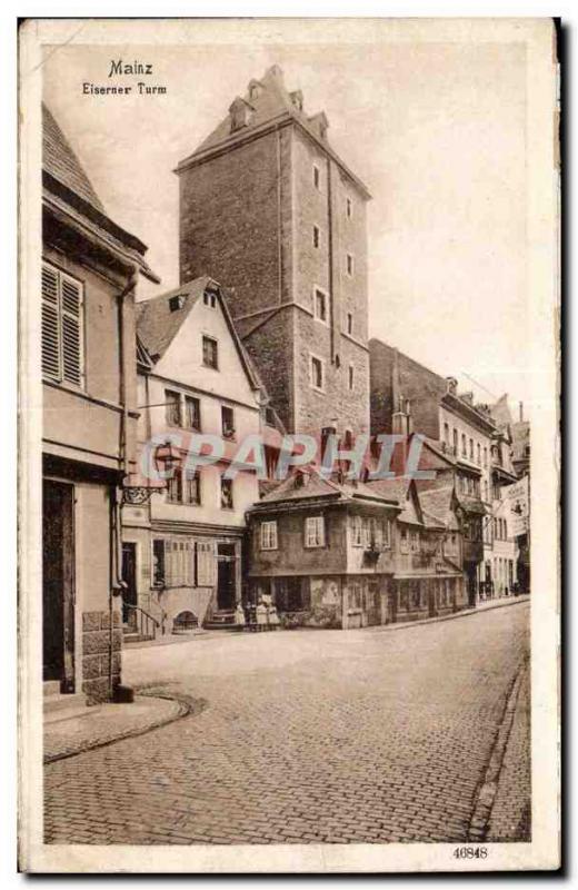 Old Postcard Eiserner Turm Mainz