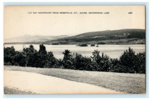 Lily Bay Mountains from Greenville Jct. Maine Moosehead Lake Antique Postcard 