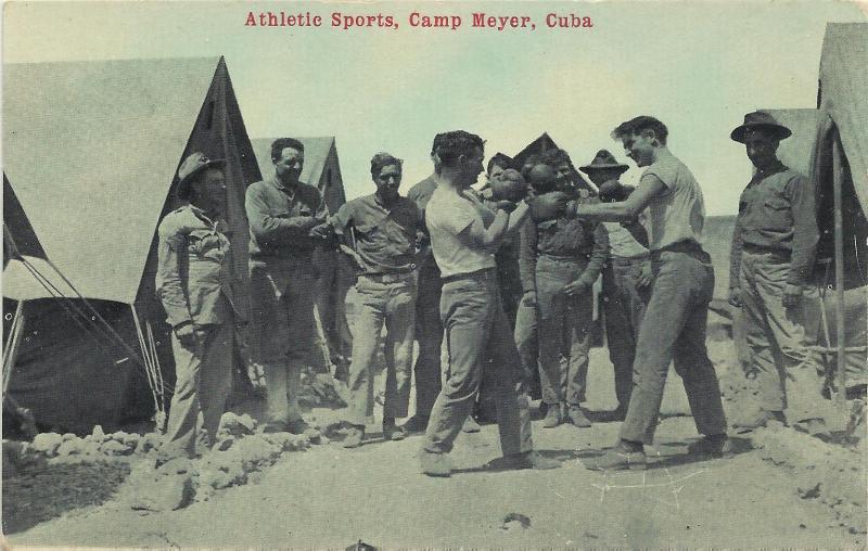 rppc - CUBA - GUANTANAMO BAY - CAMP MEYER -  U.S. MARINES - BOXING MATCH - C-WWI