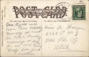 Emmett ID Public School c1910 Postcard