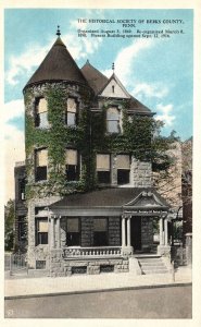 The Historical Society Of Berks Country Pennsylvania Building Landmark Postcard