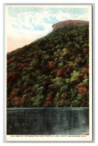 Old Man of the Mountain Franconia Notch NH New Hampshire UNP WB Postcard Z5