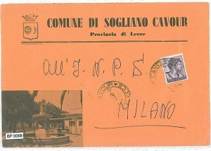 POSTCARD Era MUNICIPAL ENVELOPE - LECCE: SOLELIANO CAVOUR-