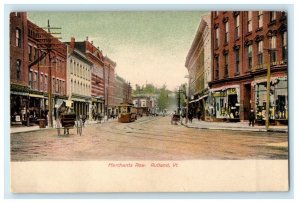 1905 View of Merchants Row. Poultney Vermont VT Antique Unposted Postcard