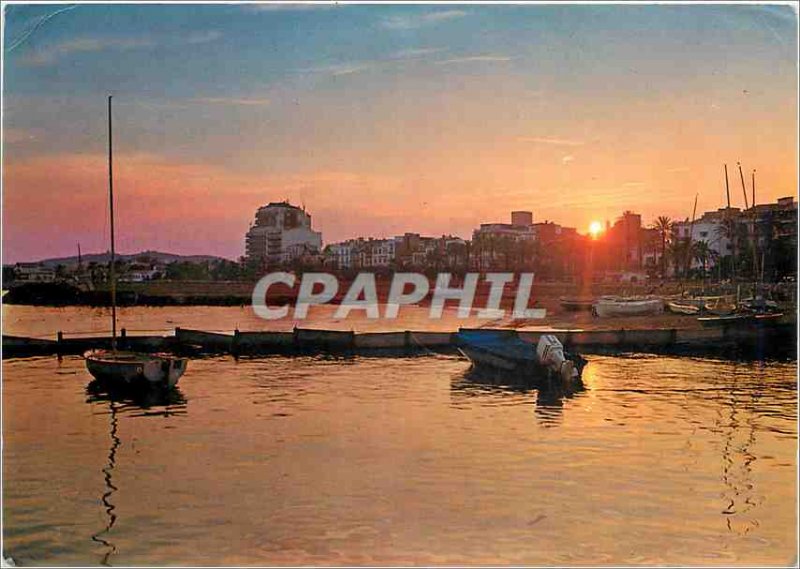 Modern Postcard Costa Dorada Sitges Atardecer