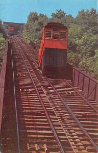 Red and yellow cars of Duquesne Incline Pittsburgh, Pennsylvania PA  