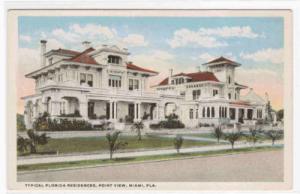 Homes Point View Miami Florida 1920c postcard