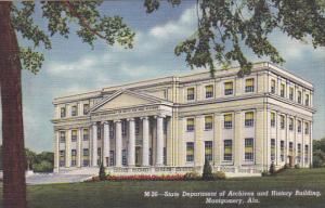 Alabama Montgomery State Department Of Archives and History Building Curteich