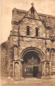 br109661 norman door sherborne abbey real photo uk